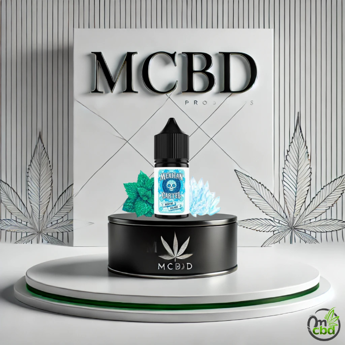 Le concentré Menthe Polaire de Mexican Cartel offre une fraîcheur glaciale intense pour une expérience de vapotage inoubliable.