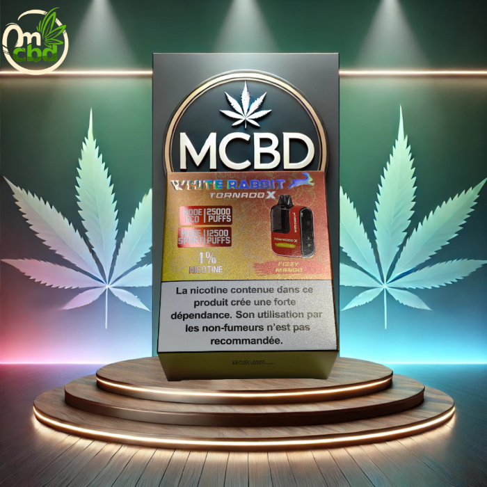 Puff WHITE RABBIT TORNADO X 25 000 – 1% nicotine (10 mg/ml)
Puff rechargeable nouvelle génération offrant jusqu’à 25 000 bouffées (mode Éco) ou environ 12 500 bouffées (mode Boost).
Équipée d’un écran pour suivre la batterie et d’une recharge USB-C, elle est vendue avec 2 fioles de 10 ml d’e-liquide pour une longue autonomie de vape.
Saveurs intenses, souvent fruitées avec une touche de fraîcheur.