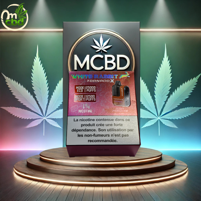 Puff WHITE RABBIT TORNADO X 25 000 – 1% nicotine (10 mg/ml)
Puff rechargeable nouvelle génération offrant jusqu’à 25 000 bouffées (mode Éco) ou environ 12 500 bouffées (mode Boost).
Équipée d’un écran pour suivre la batterie et d’une recharge USB-C, elle est vendue avec 2 fioles de 10 ml d’e-liquide pour une longue autonomie de vape.
Saveurs intenses, souvent fruitées avec une touche de fraîcheur.