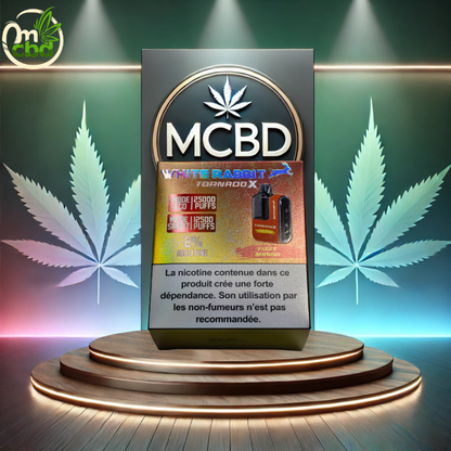 Puff WHITE RABBIT TORNADO X 25 000 – 2% nicotine (20 mg/ml)
Puff rechargeable nouvelle génération offrant jusqu’à 25 000 bouffées en mode Éco ou environ 12 500 bouffées en mode Boost.
Équipée d’un écran pour suivre le niveau de batterie et d’une recharge USB-C, elle est vendue avec 2 fioles de 10 ml d’e-liquide, assurant une très grande autonomie.
Les saveurs sont intenses, fruitées et fraîches, avec une restitution aromatique puissante.